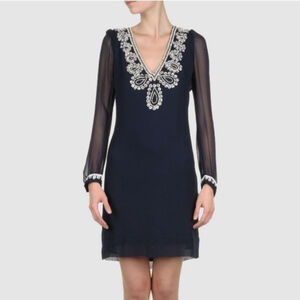 French Connection Bex Silk Beaded dress M